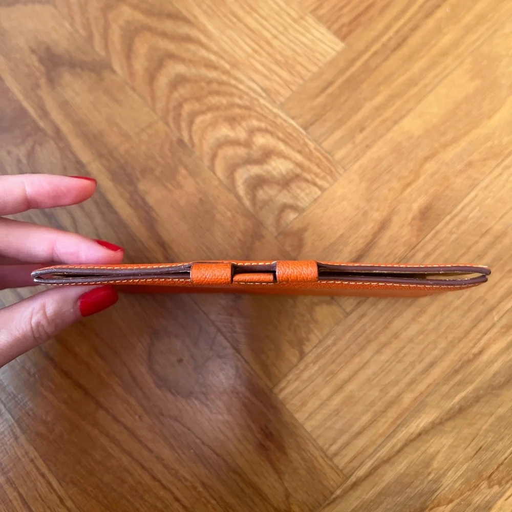 Hermes Orange Leather Yellow Interior Agenda Note Cover - Picture 4 of 13